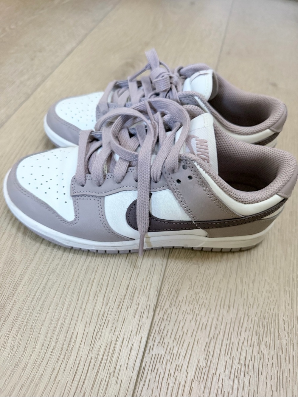Nike Women’s Dunk Low Sneakers in Mauve and White - Size 5.5